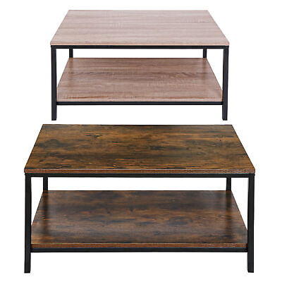 #ad Multi Color Coffee Table Rectangular 31quot; Coffee Table w Storage Shelf Home Decor