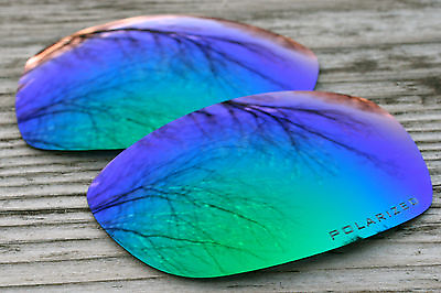 #ad Polarized Jade Green Blue Emerald Mirrored Sunglass Lenses for Oakley Sideways