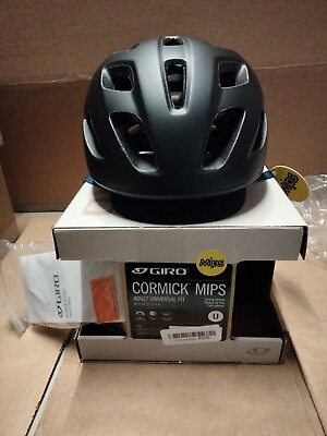 #ad Giro Cormick Mips Cycling Helmet Adult Universal Matte Black Blue Straps