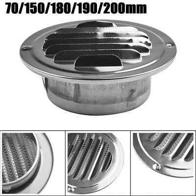 #ad Stainless Steel Round Air Vent with Special Barb Design 70mm 200mm Options