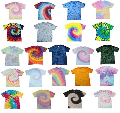 #ad Psychedelic Multicolored Tie Dye T Shirts Kids amp; Adult 100% Cotton Colortone