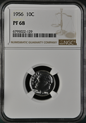 #ad 1956 Proof Roosevelt Dime NGC PF68
