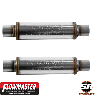 #ad Flowmaster 71416 FX 4quot; Round Body Muffler With 2.5in. In amp; Out Pair