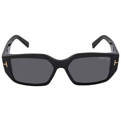 #ad Tom Ford Silvano Smoke Rectangular Men#x27;s Sunglasses FT0989 01A 56 FT0989 01A 56