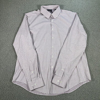 #ad Van Heusen Flex3 Slim Fit Button Up Shirt Mens Size L Long Sleeve