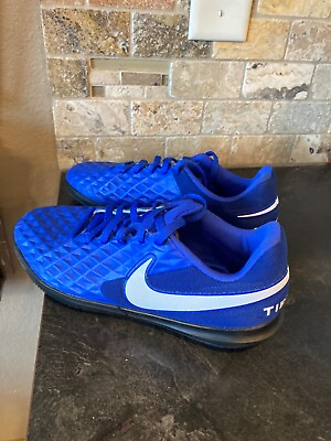 #ad Nike Tiempo Blue Indoor Soccer Cleats Youth Size 6