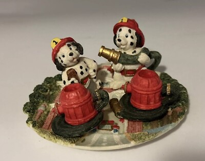 #ad Popular Imports Mini Dalmatian Tea Set 9 Pcs Fireman Dog Spotted Dog 1996