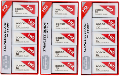#ad Dorco Red Double Edge Stainless Razor Blade 3 PACK 300 BLADES ST301 NEW