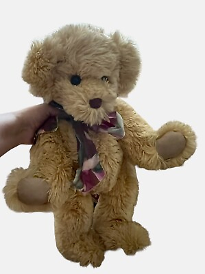#ad Handmade 19” TEDDY BEAR Jointed Stuffed Toy Artist Signed Dated 1994