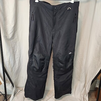 #ad Slalom Black Ski Snow Pants Adjustable Waist Insulated L EUC Mens Size Large