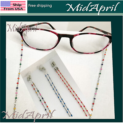 #ad Eyeglasses Strap Neck Cord metal Glasses String Chain Cord Holder color