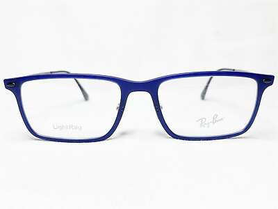 #ad NEW Ray Ban Lightray RB7050 5451 Mens Blue Rectangle Eyeglasses Frames 54 18 140