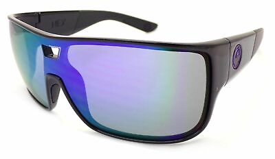 #ad Dragon Sunglasses Hex Shiny Matte Black with Purple ION Mirror Lens 79397 005