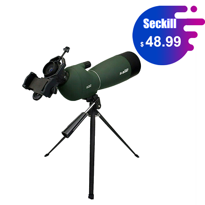 #ad SVBONY SV28 Spotting Scope 25 75x70mm 45°Angled zoom telescope Daily observation