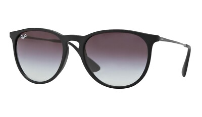 #ad Ray Ban Erika RB4171 622 8G Black Round Gray Gradient 54mm Women#x27;s Sunglasses
