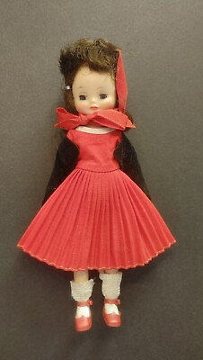 #ad ORIGINAL AMERICAN CHARACTER 8quot; BETSY MCCALL WITH HOLIDAY OUTFIT RARE RED SHOES