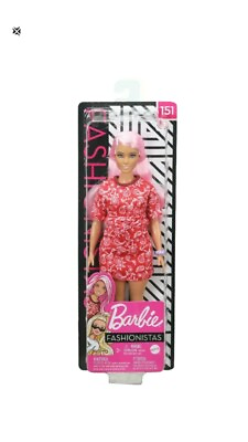 #ad Barbie 2020 Fashionistas Doll #151 Curvy Pink Hair BRAND NEW
