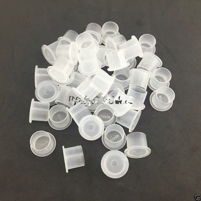 #ad 10 Years 1000PCS 14mm Steady Plastic White Tattoo Ink Color Cap Cups Supply