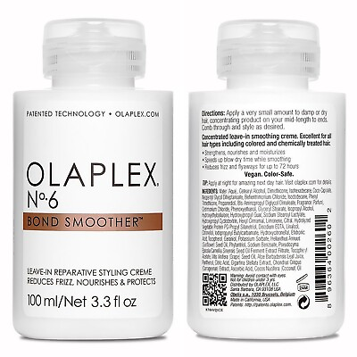 #ad Olaplex No. 6 Bond Smoother Leave In Reparative Styling Cream 3.3 Oz
