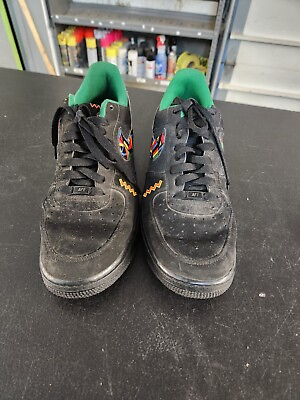 #ad air force 1 size 11 mens Peace Rasta Black decent condition