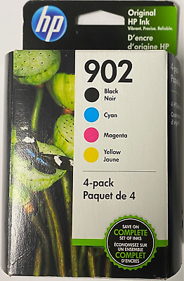 #ad New Genuine HP 902 Black Color 4PK Ink Cartridges OfficeJet Pro 6961 6968