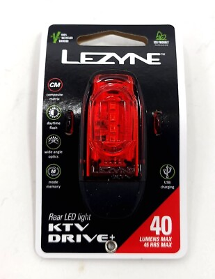 #ad Lezyne KTV Drive Bicycle Tail Light 40 Lumen Black