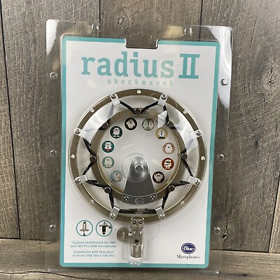 #ad Blue Radius II Silver Microphone Shock Mount for Yeti amp; Yeti Pro🔆brand New Seal