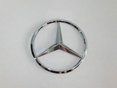 #ad 90mm Chrome Star Rear Trunk Emblem Logo Badge Decal Sticker for Mercedes Benz