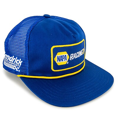 #ad Chase Elliott 2024 NAPA Racing Rope Snapback Mesh Hat Blue