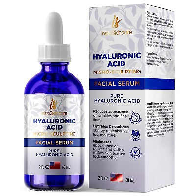 #ad Hyaluronic Acid Anti aging Serum for Face 100% Pure Medical Formula 2oz $14.99