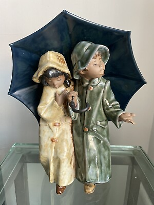 #ad Lladro Collectible Figurine “Under The Rain”. Rare Figurine