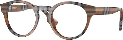 #ad New BURBERRY BE2354 3967 Brown Check 49 21 145mm Authentic Eyeglasses