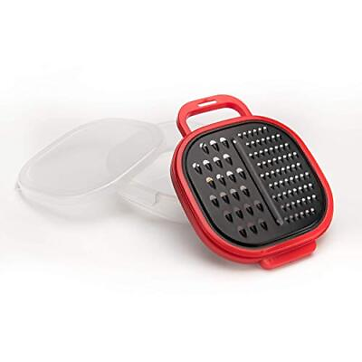 #ad Storage grater with 2 grating surfaces and cover for storing leftovers red co...