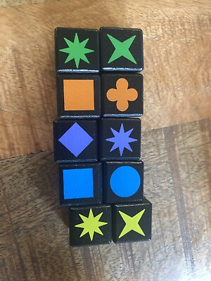 #ad Qwirkle REPLACEMENT CUBE U Pick Color Red Orange Blue Yellow Green Purple .