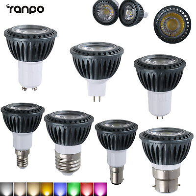 #ad GU10 MR16 Dimmable LED COB Spotlight Bulbs AC 110V 220V DC12V 24V Gray Lamp 10W $4.15