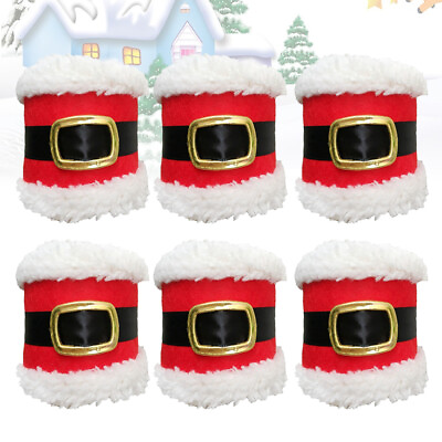 #ad 12 PCS Dinner Party Santa Napkin Ring Holder Christmas Rings