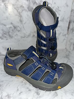 #ad Keen child size 4 Waterproof Sport Hiking Sandals Whisper Blue Gray And Yellow