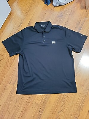 #ad Nike Golf Dri Fit SS XL Black PGA West Polo Shirt Mintcond