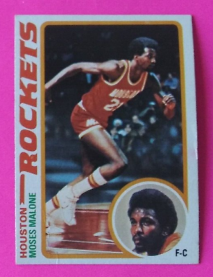 #ad 1978 #38 Moses Malone Houston Rockets Basketball Card in EX NRMT Condition