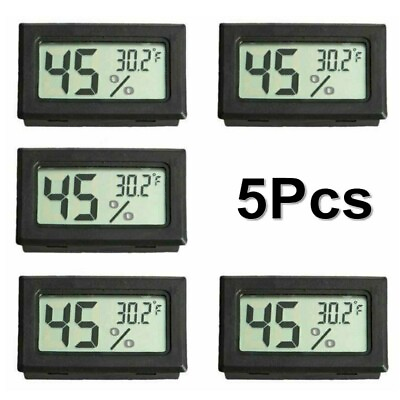 #ad 5 PCS Digital LCD Indoor Temperature Humidity Meter Thermometer Hygrometer USA