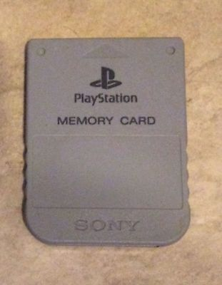 #ad Playstation 1 Official Sony Brand memory card in gray color one great shape PS1