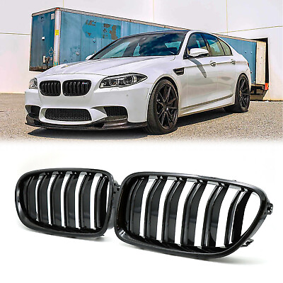 #ad Front Kidney Grill for BMW 5 Series F10 F11 550i 535i 10 16 Glossy Black Grille