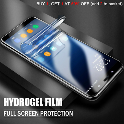 #ad Hydrogel Hydro Gel Plastic Full Cover Screen Guard Film iPhone 13 Pro Max Mini