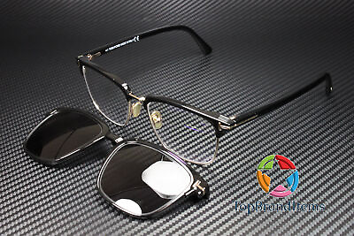 #ad TOM FORD FT5683 B 001 Shiny Black Clear Metal blue filter 54 mm Men#x27;s Eyeglasses