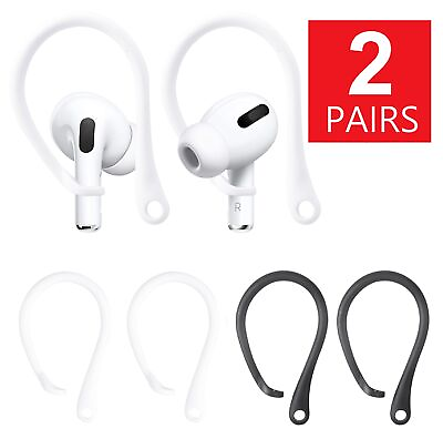 #ad 2 Pairs Silicone Sports Anti lost Ear Hook For AirPods Strap Earhook Holder