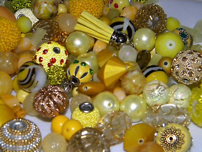 #ad NEW 20 Pc Yellow Golden Jesse James Beads LIMITED RANDOMLY picked MIXED