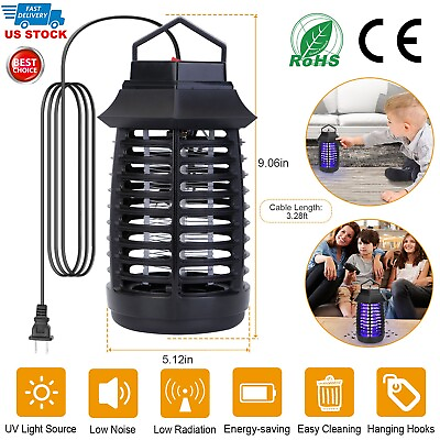 #ad Electric Bug Zapper UV Mosquito Killer Lamp LED Pest Fly Trap Catcher Noiseless