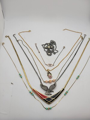 #ad Lot Of 7 Vintage Necklaces Avon And Others