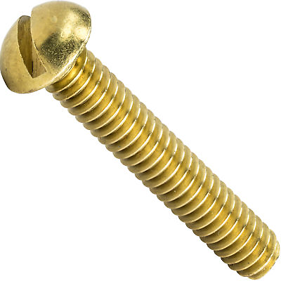 #ad 5 16 18 Brass Round Head Machine Screws Bolt Slotted Drive All Lengths Available $15.73