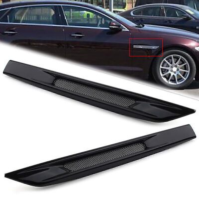 #ad Gloss Black Front Right Side Fender Air Vent Grille Grill For Jaguar XJ 2010 19